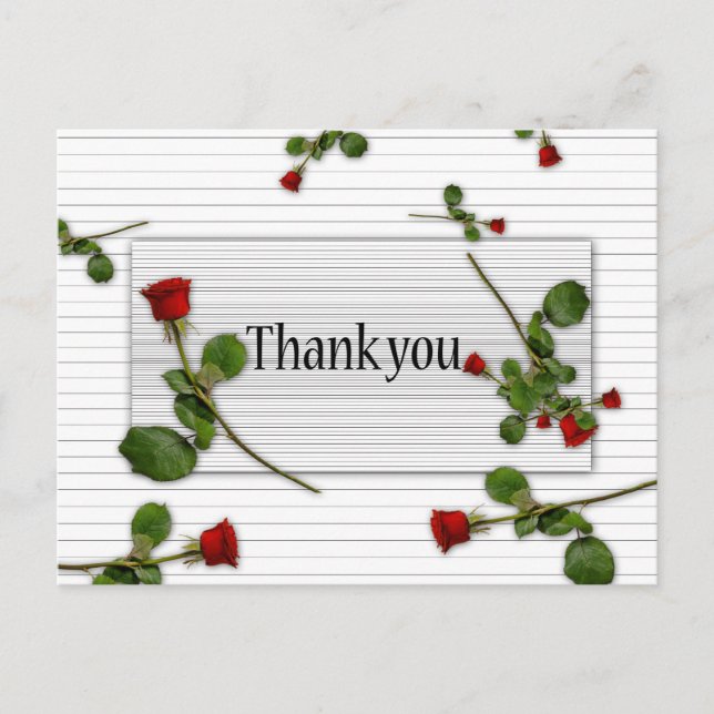 Trendy Thank You Postcard (Front)