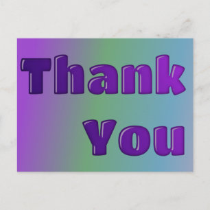 Trendy Thank You Postcard