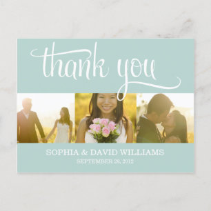 TRENDY THANKS   WEDDING THANK YOU CARD