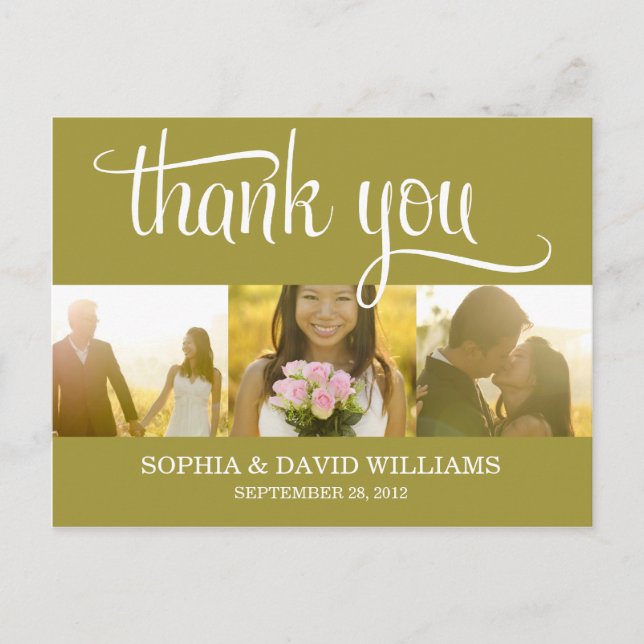 TRENDY THANKS | WEDDING THANK YOU CARD (Front)