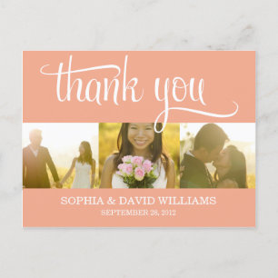 TRENDY THANKS   WEDDING THANK YOU CARD