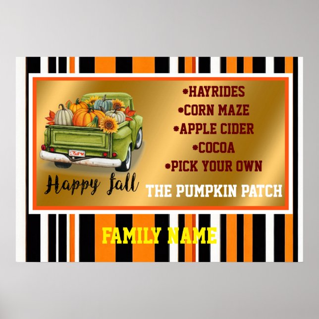 Trendy Thanksgiving Beautiful Autumn Collection Poster (Front)