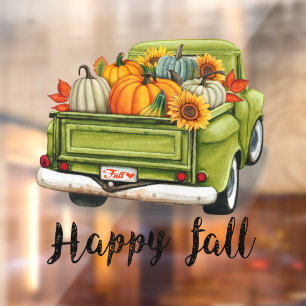 Trendy Thanksgiving Beautiful Autumn Collection Window Cling