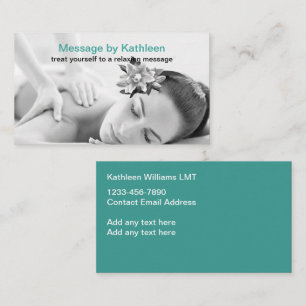 Trendy Therapeutic Massage Services Business Card