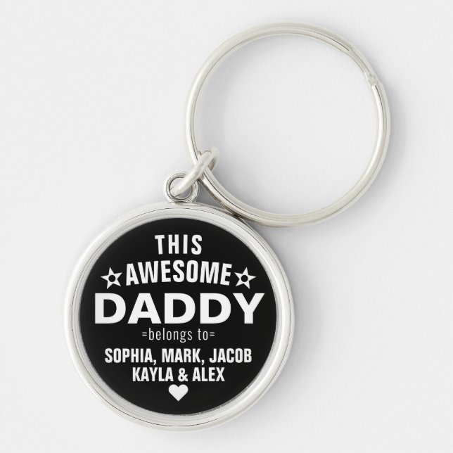 Trendy This Awesome Daddy Belongs To Father's Day Key Ring (Front)
