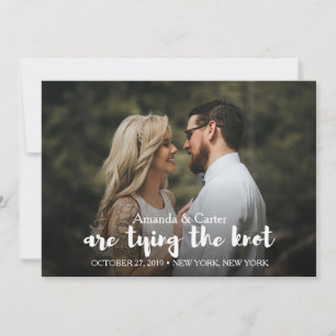 TRENDY TIE THE KNOT PHOTO SAVE THE DATE