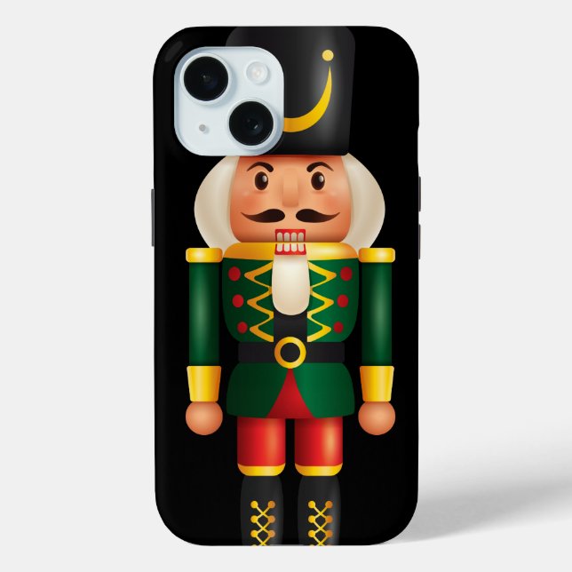 Trendy traditional illustration nutcracker Black Case-Mate iPhone Case (Back)
