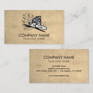 Trendy Tree Trimming & Arborist Services Vintage   Business Card