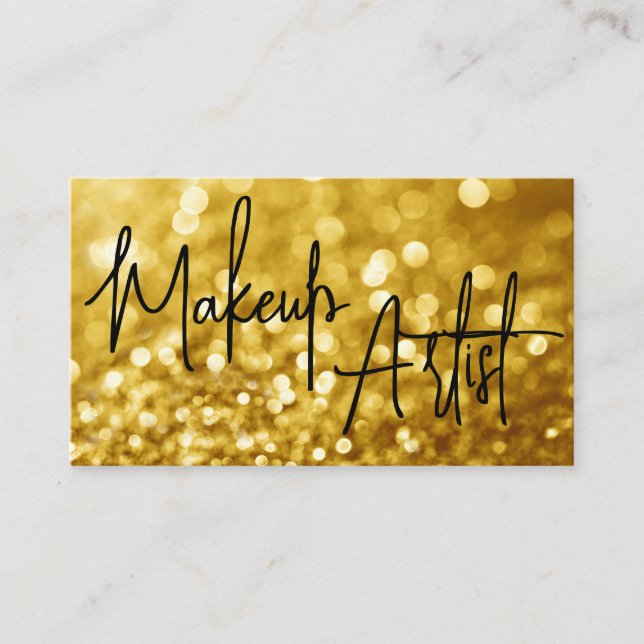Trendy Trending Makeup Artist Business Cards (Front)