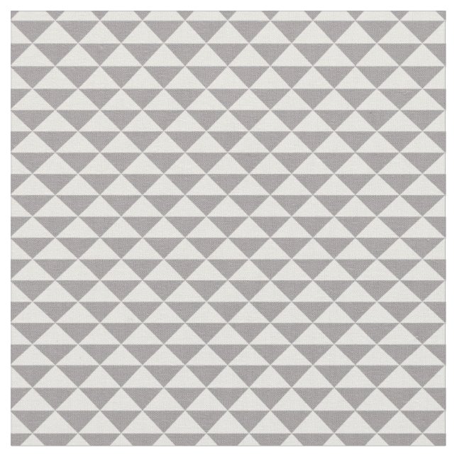 Trendy Triangles Patterned Fabric (Warm Grey) (Close Up)