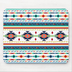 trendy tribal ethnic geometric pattern mouse mat