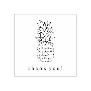 Trendy Tropical Pineapple Rubber Stamp