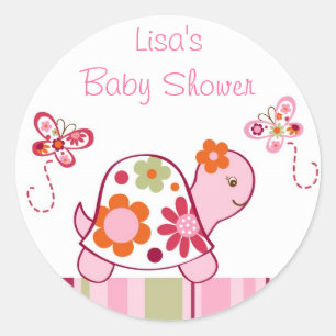 Trendy Tropical Turtle Envelope Seals Stickers
