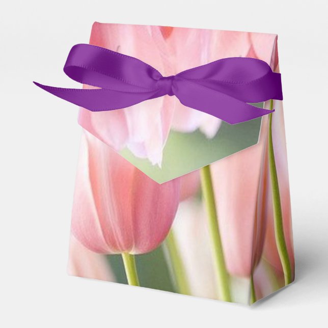 Trendy Tulip Favour Or Gift Box (Front Side)