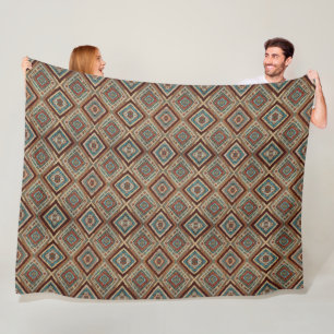 Trendy Turkish Beautiful Old Pattern Collection Fleece Blanket