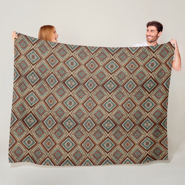 Trendy Turkish Beautiful Old Pattern Collection Fleece Blanket (In Situ)