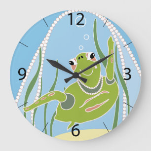 Trendy Turtle Large Clock