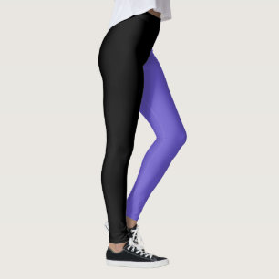 Trendy Two Colours   Black and Grape Leggings