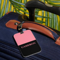 Trendy Two Colours | Name | Black and Salmon Pink