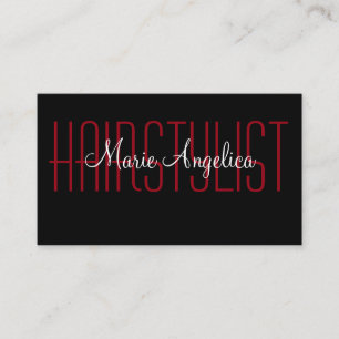 Trendy Two Side Hairstylist Business Cards