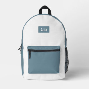 Trendy Two-Tone School Style with Personalisation Printed Backpack