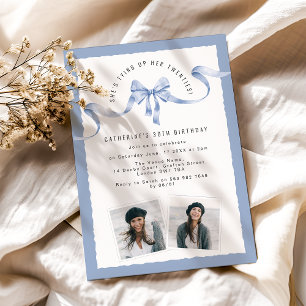 Trendy Tying Up Her Twenties Birthday Party Invitation