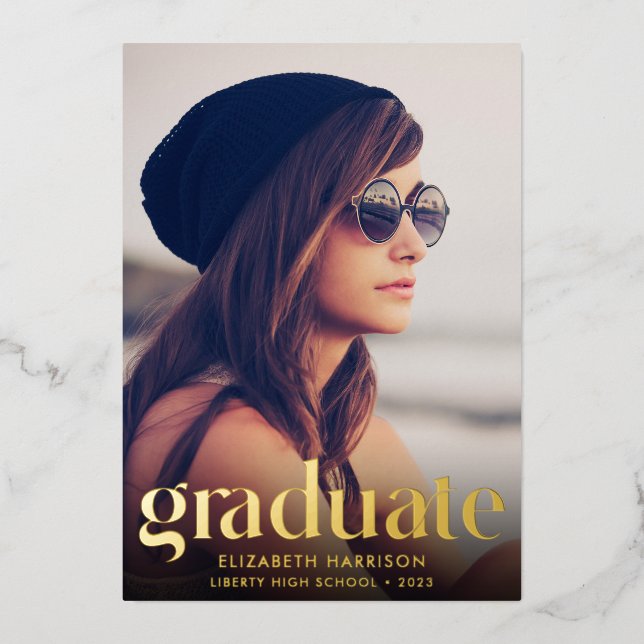 Trendy Type Photo Graduation (Front)