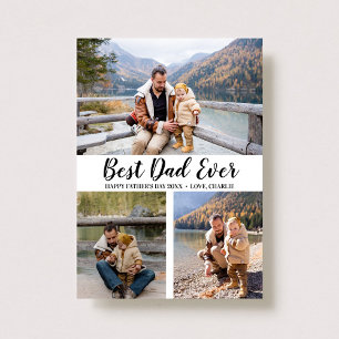 Trendy Typography 3 Photo Collage Father's Day