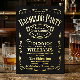 Trendy Typography Bachelor Party Real