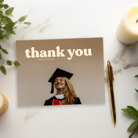 Trendy Typography Graduation Thank You 