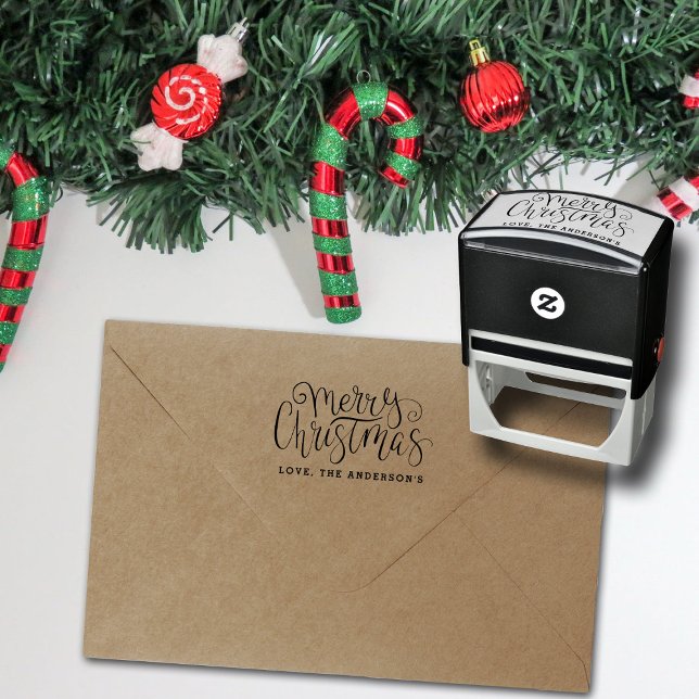 Trendy Typography Merry Christmas Self-inking Stamp (Creator Uploaded)