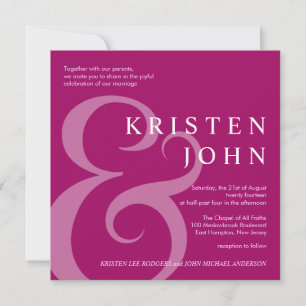 Trendy Typography Modern Wedding Invitations