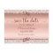 Trendy Typography Rose Gold Wedding Save the Date