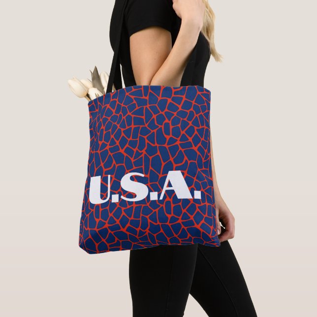 Trendy U.S.A.  Election Animal Print Tote (Close Up)