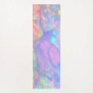 Trendy Unique colourful faux holographic opal Yoga Mat