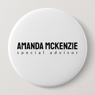Trendy Unique Creative Minimalist Design 10 Cm Round Badge