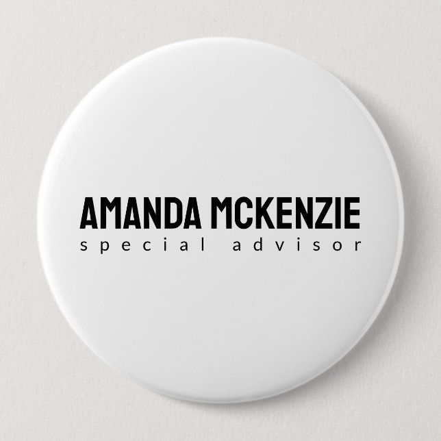Trendy Unique Creative Minimalist Design 10 Cm Round Badge (Front)