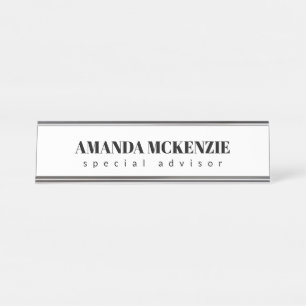 Trendy Unique Creative Minimalist Design Desk Name Plate