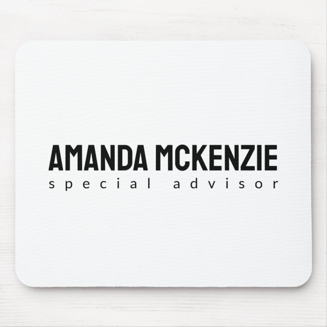 Trendy Unique Creative Minimalist Design Mouse Mat (Front)