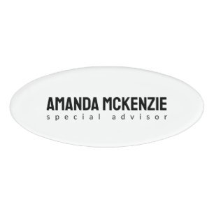 Trendy Unique Creative Minimalist Design Name Tag