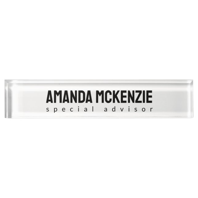 Trendy Unique Creative Minimalist Design Nameplate (Front)