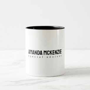 Trendy Unique Creative Minimalist Design Two-Tone Coffee Mug