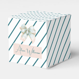 Trendy unique Cute green Personalised   Favour Box