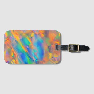 Trendy Unique faux holographic opal Luggage Tag