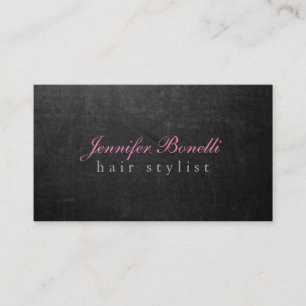 Trendy Unique Grey Chalkboard Hairdresser Modern Business Card