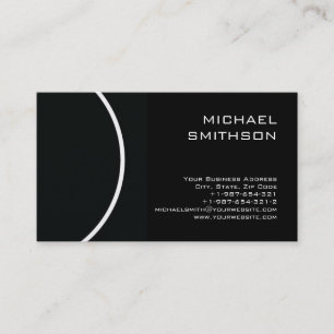 Trendy Unique Modern Black White Business Card