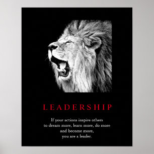 Trendy Unique Motivational Leadership Lion Poster