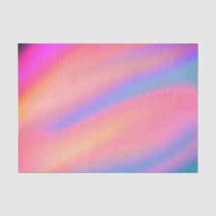 Trendy Unique Pink Blue green abstract waves Tissue Paper
