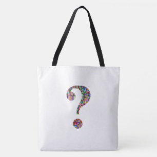 Trendy Unique Question Mark Tote Bag