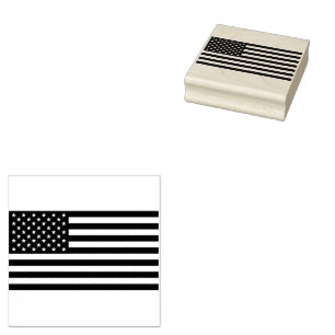Trendy USA Flag  Rubber Stamp